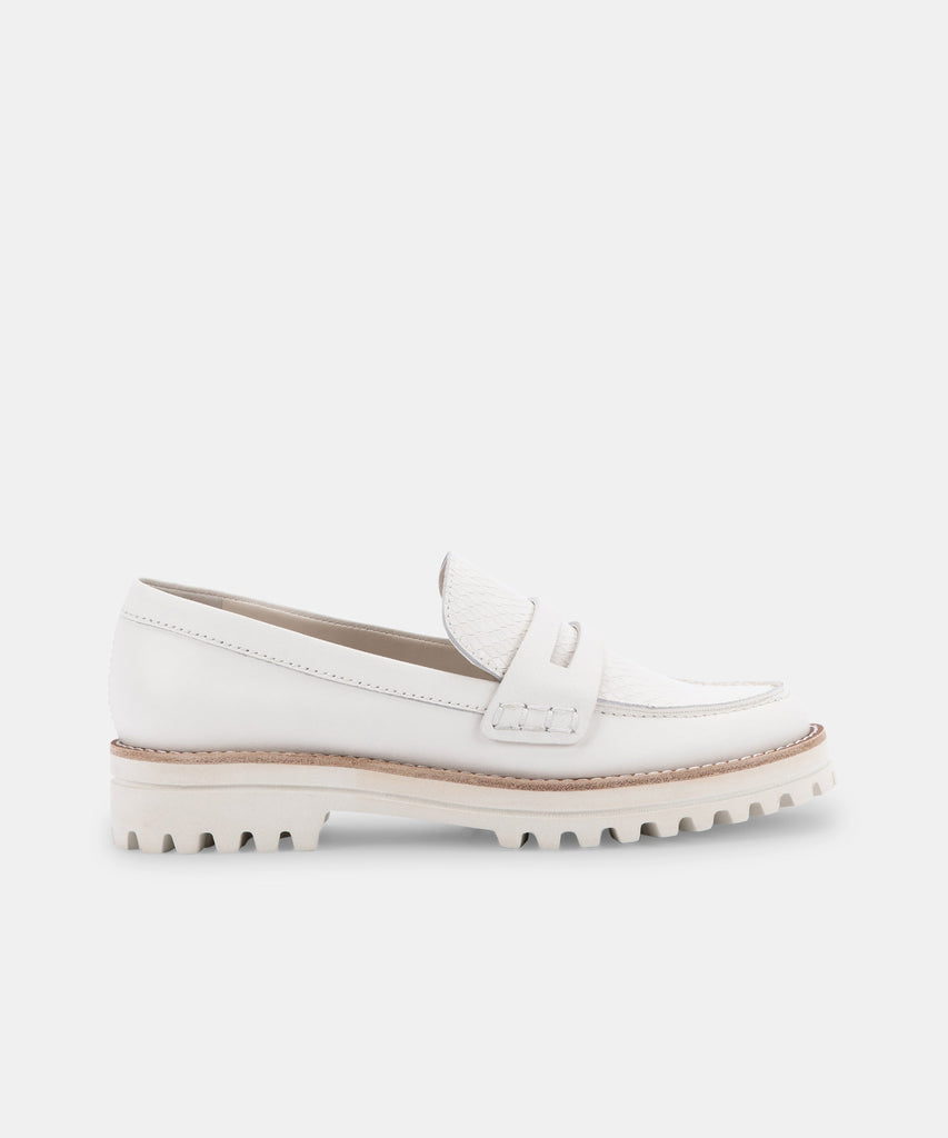 AUBREE FLATS IN WHITE LEATHER -   Dolce Vita - image 1