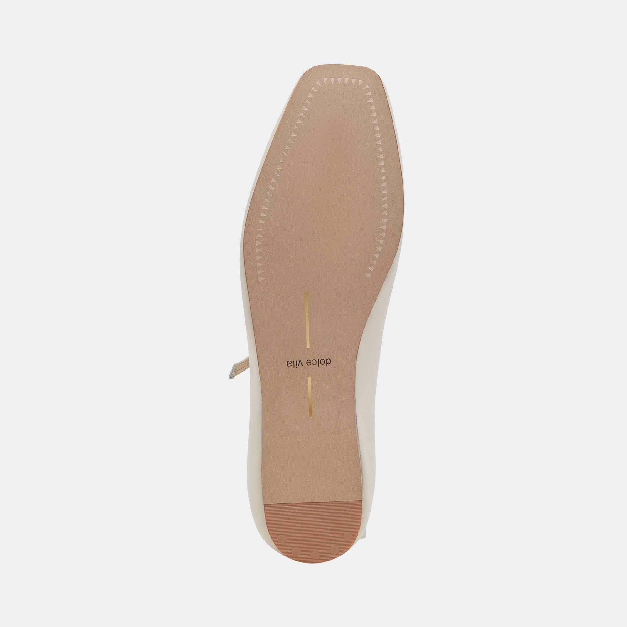 ivory dress flats Crinkled Faux-Leather Ballet Flats, Ivory 7US