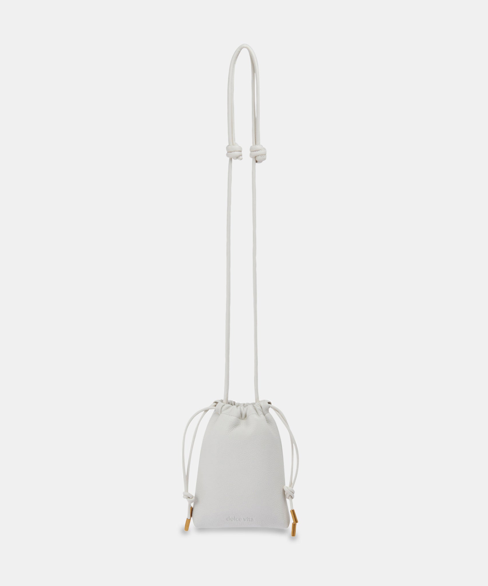 EVIE PHONE POUCH IVORY LEATHER - view 3