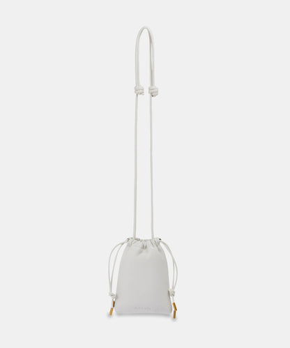 EVIE PHONE POUCH IVORY LEATHER