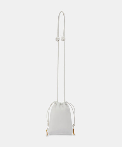 EVIE PHONE POUCH IVORY LEATHER