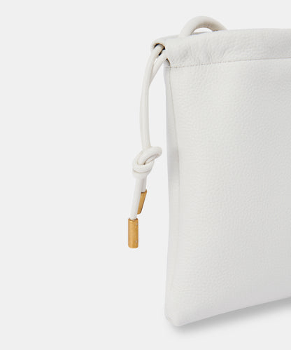 EVIE PHONE POUCH IVORY LEATHER