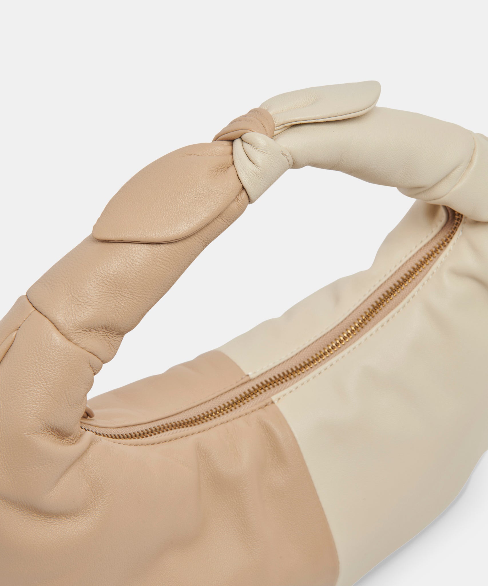 PATTI HANDBAG DUNE IVORY SOFT NAPPA LEATHER - view 3