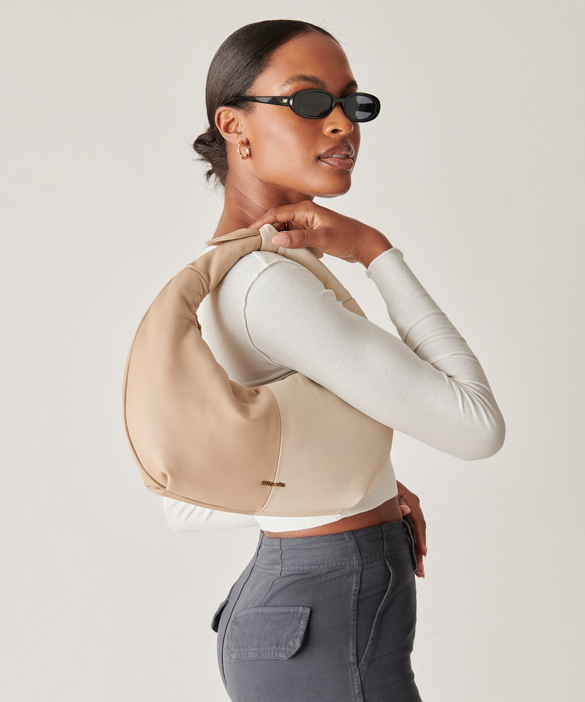 PATTI HANDBAG DUNE IVORY SOFT NAPPA LEATHER
