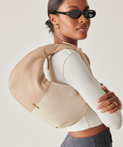 PATTI HANDBAG DUNE IVORY SOFT NAPPA LEATHER