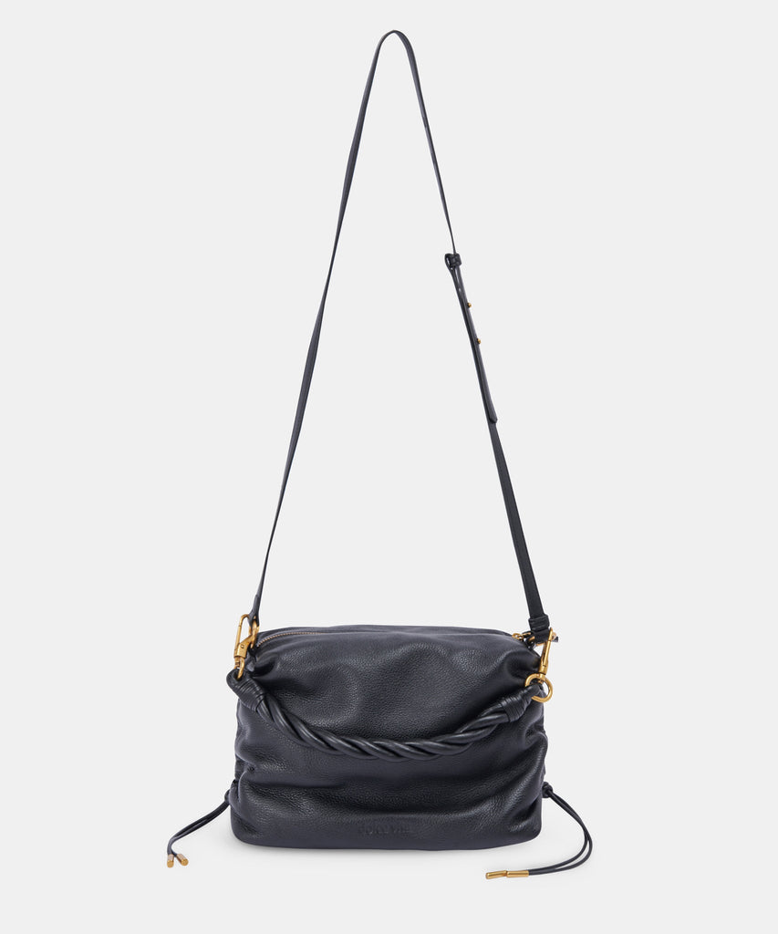 PRESTON SHOULDER/CROSSBODY BLACK LEATHER revita Dolce Vita