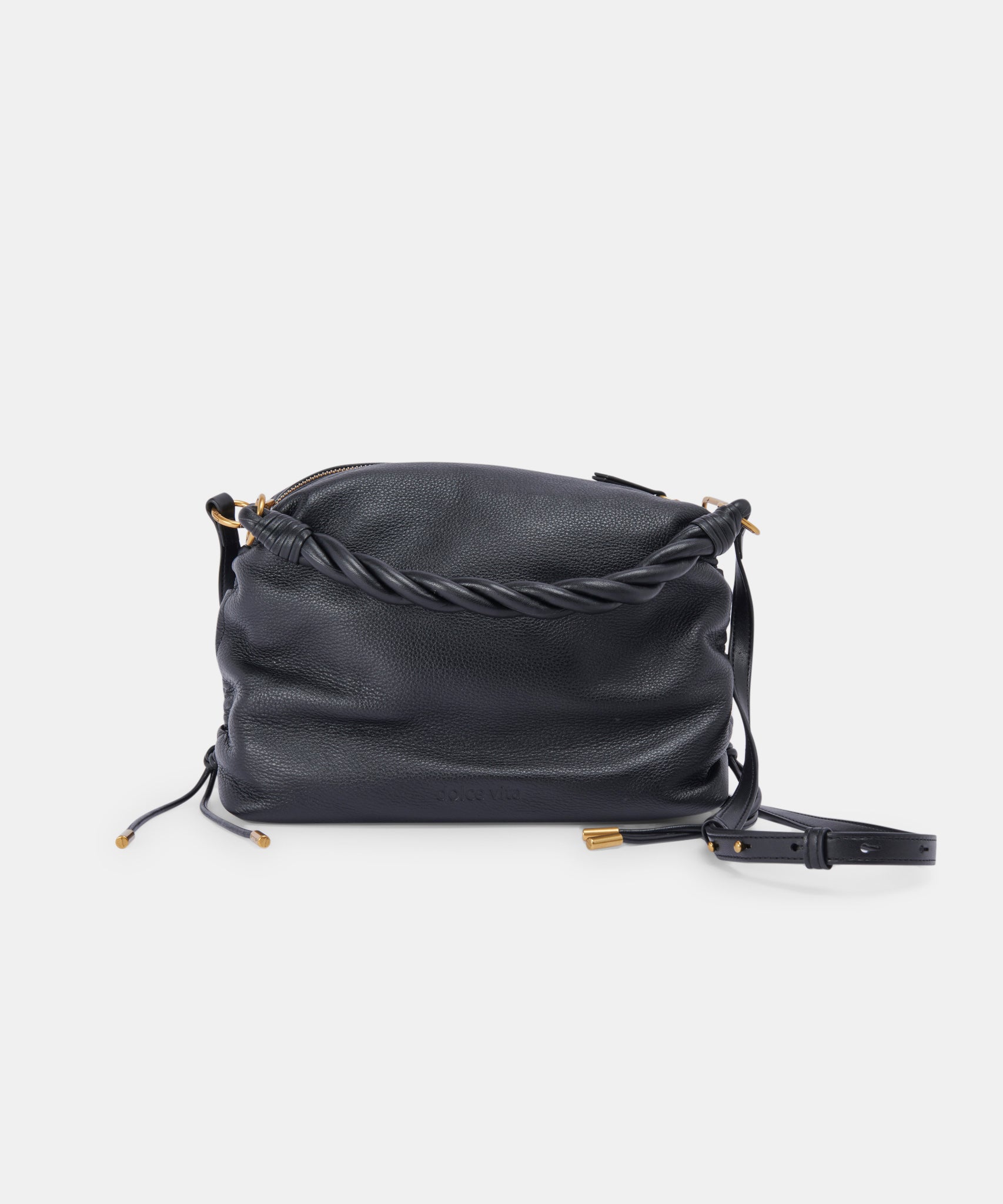 PRESTON SHOULDER/CROSSBODY BLACK LEATHER - view 5