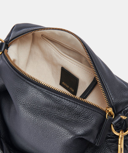 PRESTON SHOULDER/CROSSBODY BLACK LEATHER