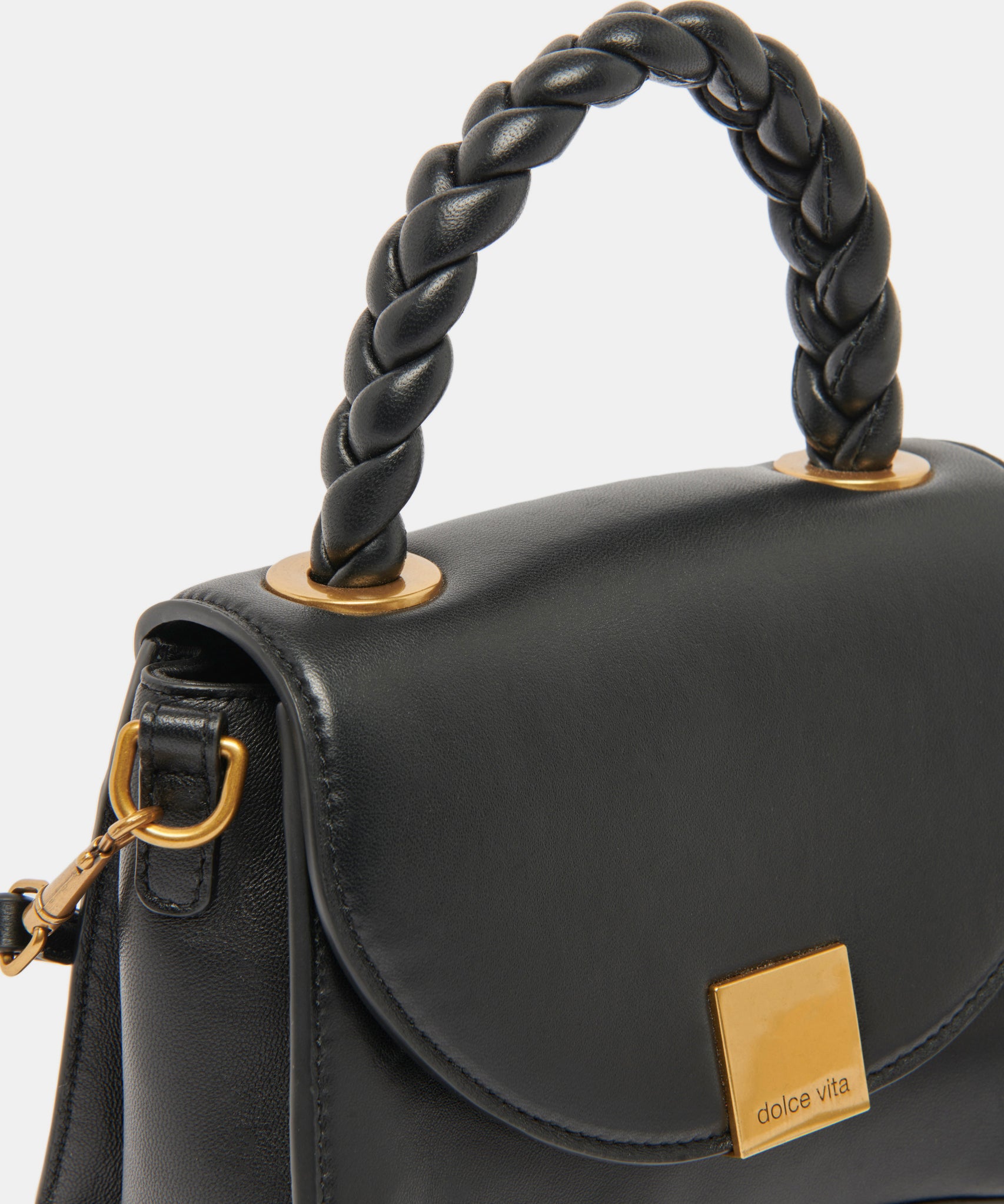 TATUM HANDBAG BLACK SOFT NAPPA LEATHER - view 3