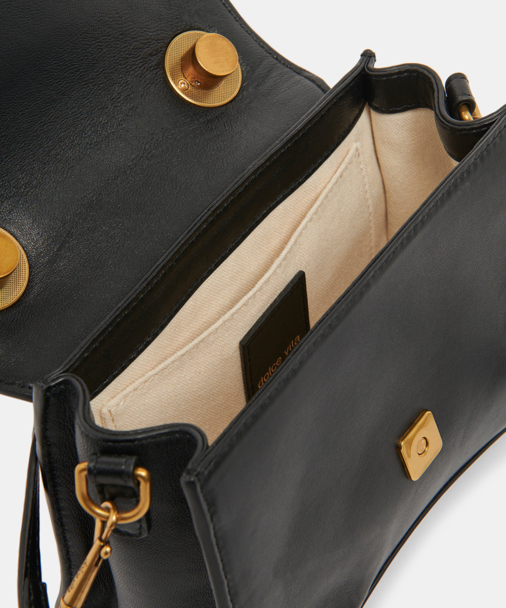 TATUM HANDBAG BLACK SOFT NAPPA LEATHER - view 9