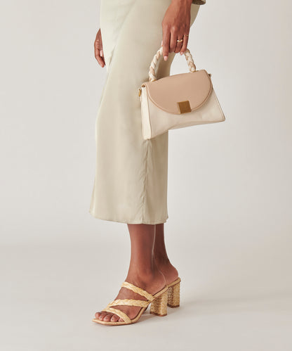 TATUM HANDBAG DUNE IVORY SOFT NAPPA LEATHER