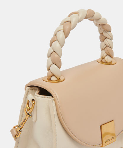 TATUM HANDBAG DUNE IVORY SOFT NAPPA LEATHER