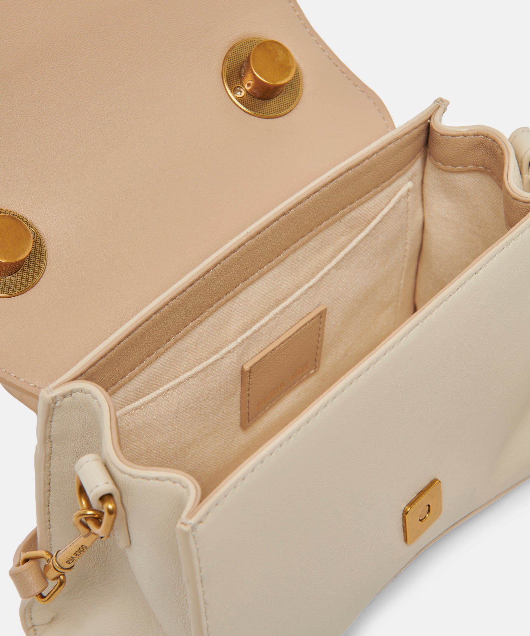 TATUM HANDBAG DUNE IVORY SOFT NAPPA LEATHER - view 9