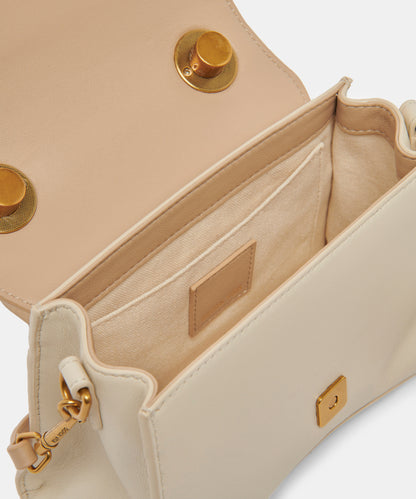 TATUM HANDBAG DUNE IVORY SOFT NAPPA LEATHER