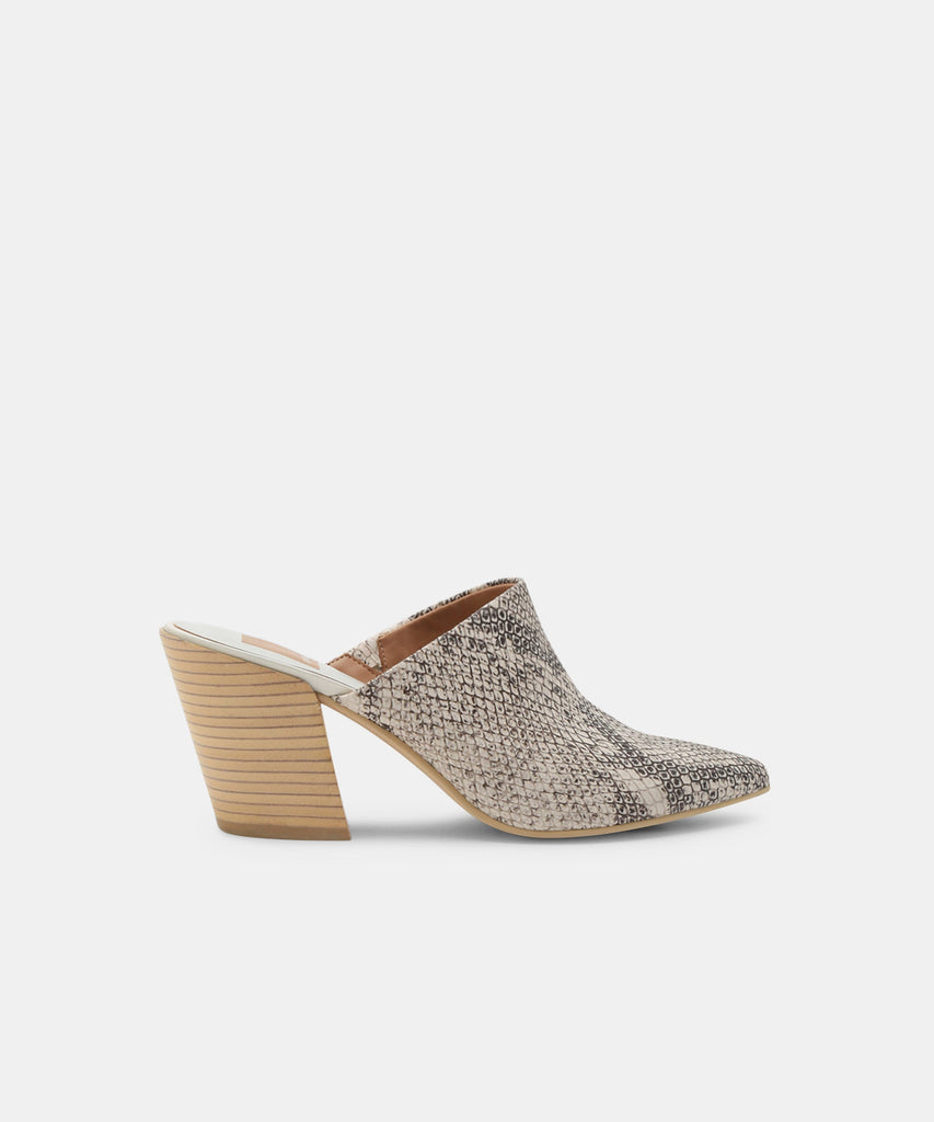 ANGELA MULES IN SNAKE PRINT LEATHER -   Dolce Vita - image 1