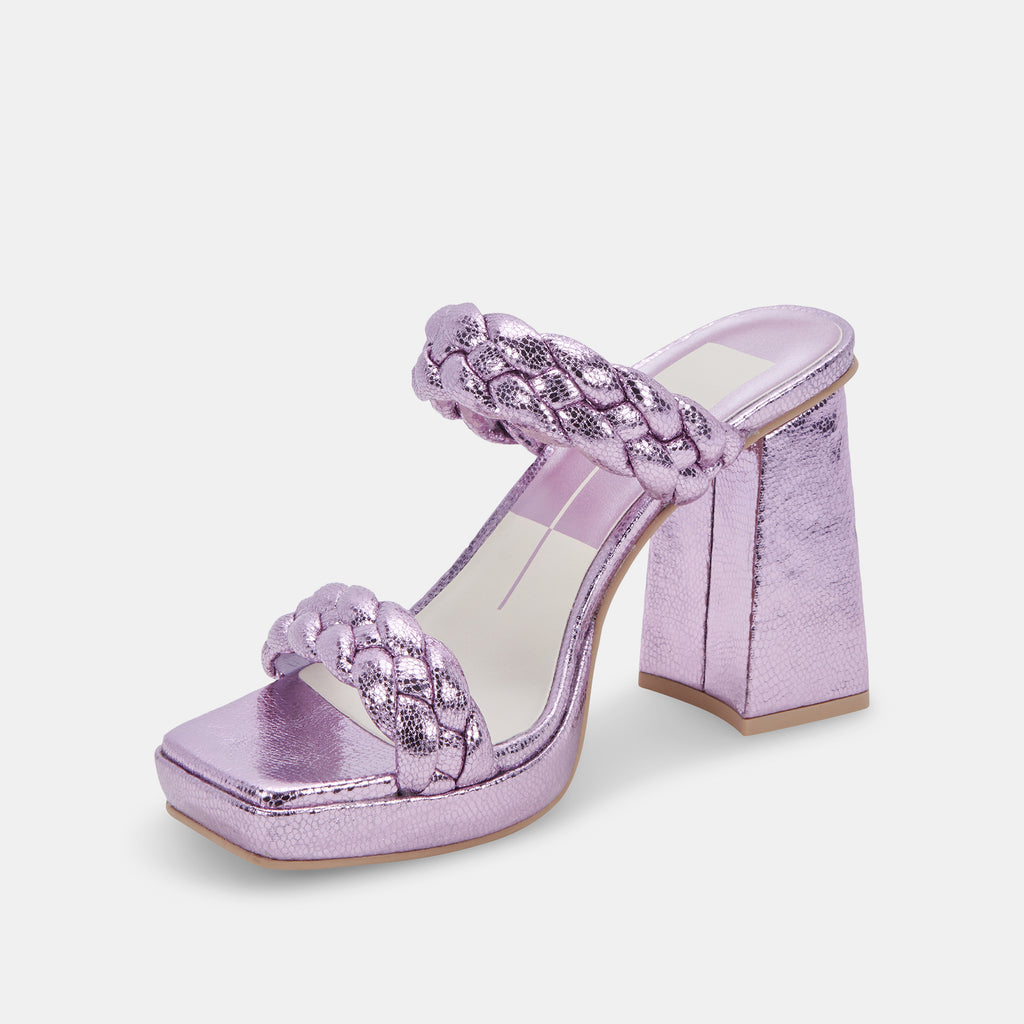 Lilac Transparent Block heels – Shoe That Fits You