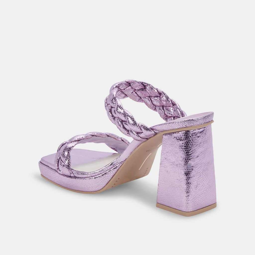 ASHBY Platform Heels Lilac Crackled Stella | Lilac Stella Heeled Sandals –  Dolce Vita