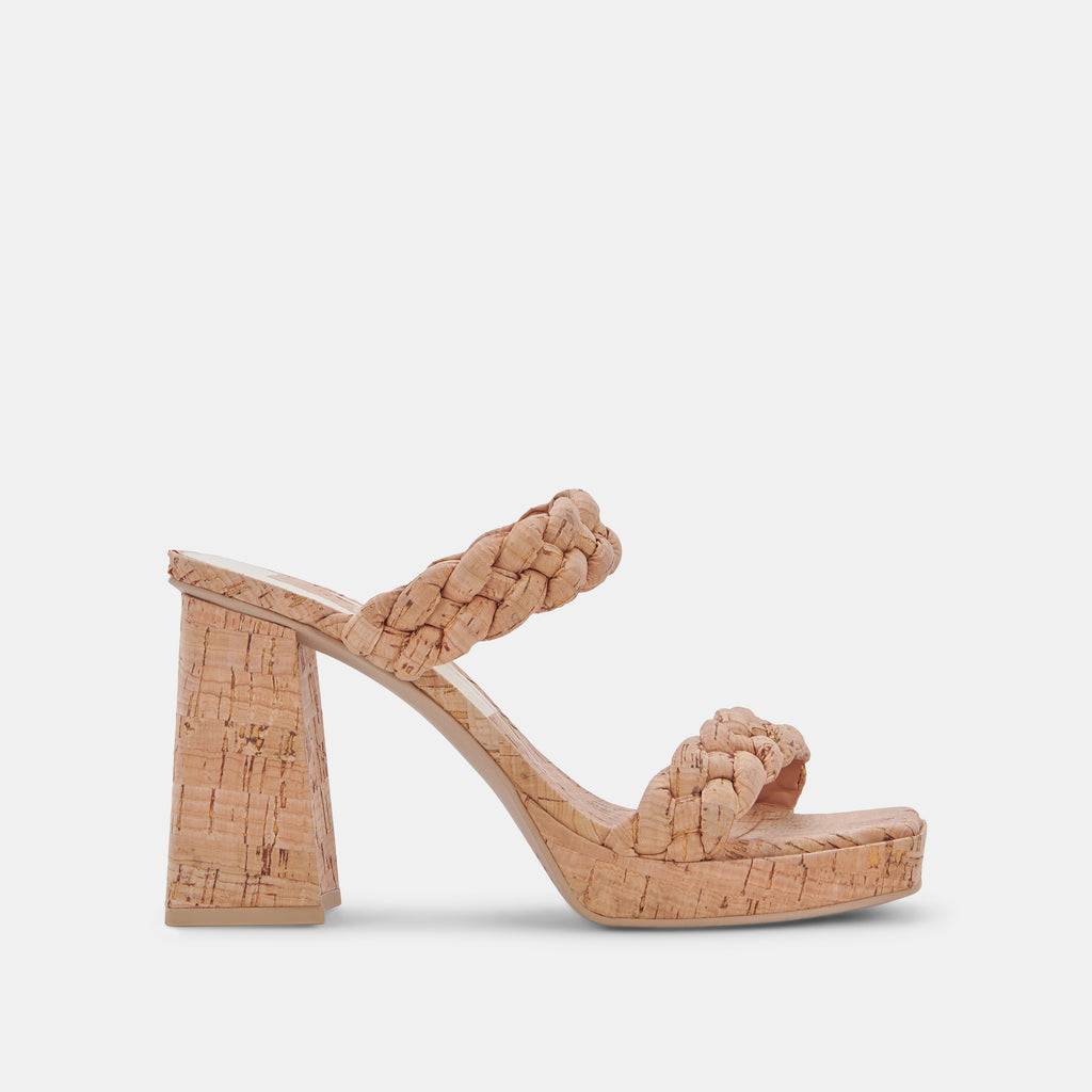 Amazon.com | QSCQ Womens Platform Sandals Cork Chunky Block Heel Wedges  Clear Upper Slip on Mules Open Toe Summer Dress Slides | Slides