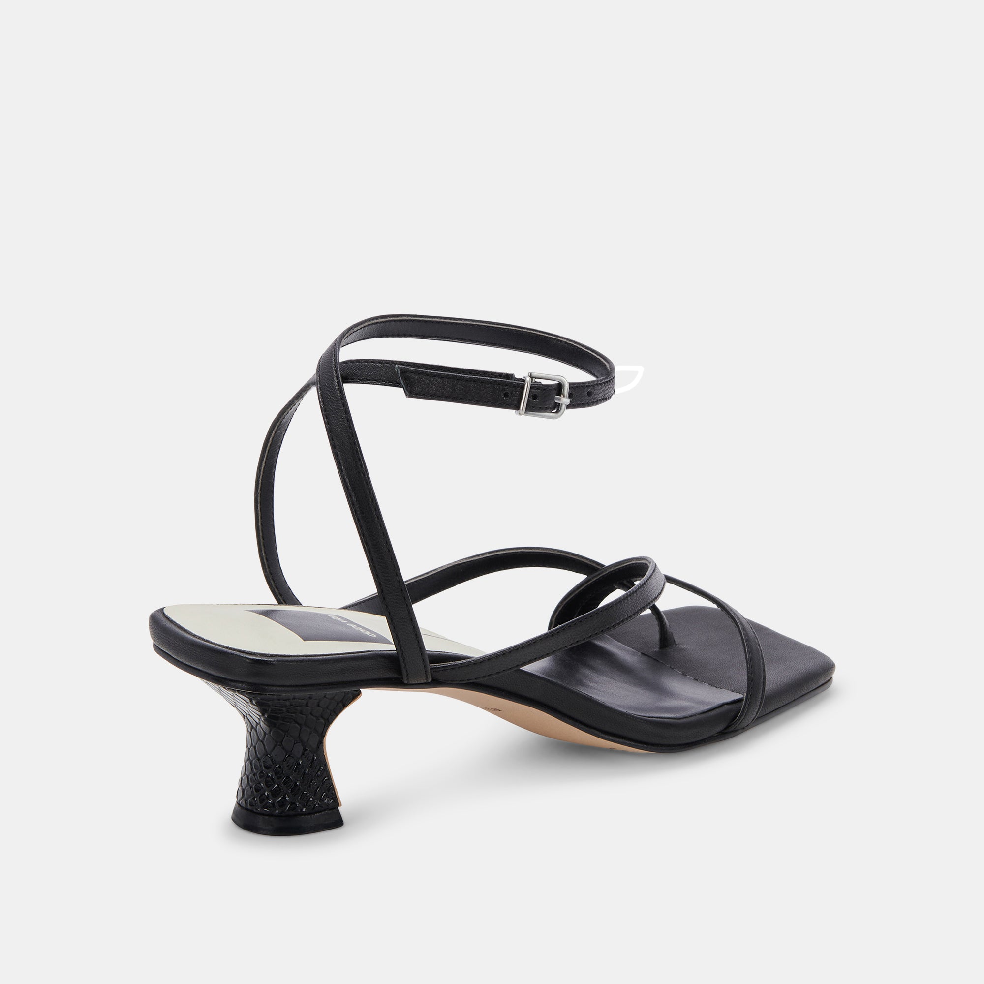 BAYLOR Heels Black Leather | Black Leather Heeled Sandals – Dolce Vita