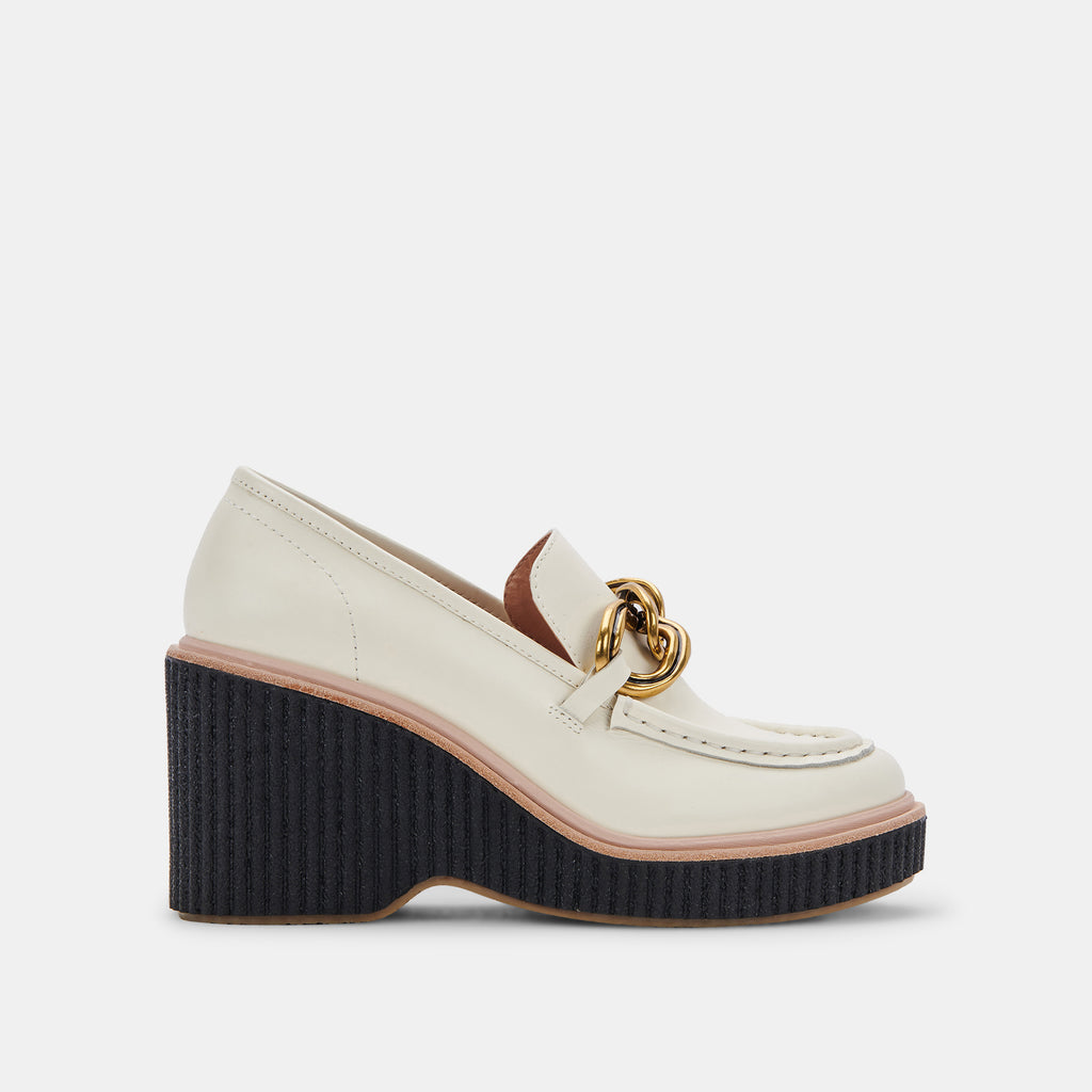 BRENAN WEDGES OFF WHITE LEATHER - image 1