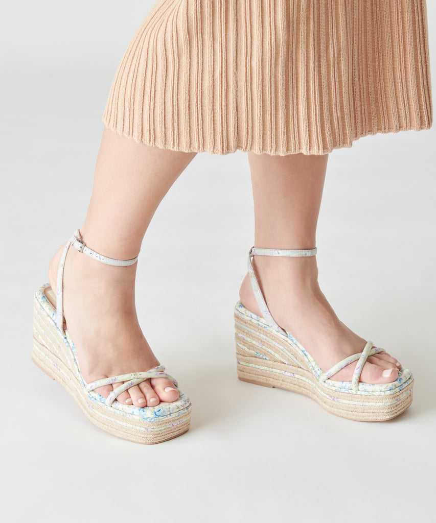 Simmi London Fabiana Espadrille Wedge Sandals In Gold