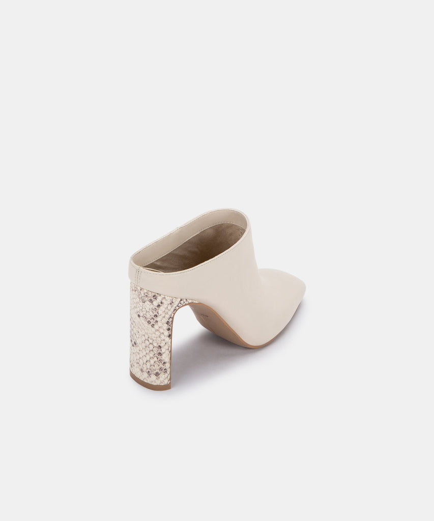 KIRRA MULES IN IVORY LEATHER -   Dolce Vita - image 4