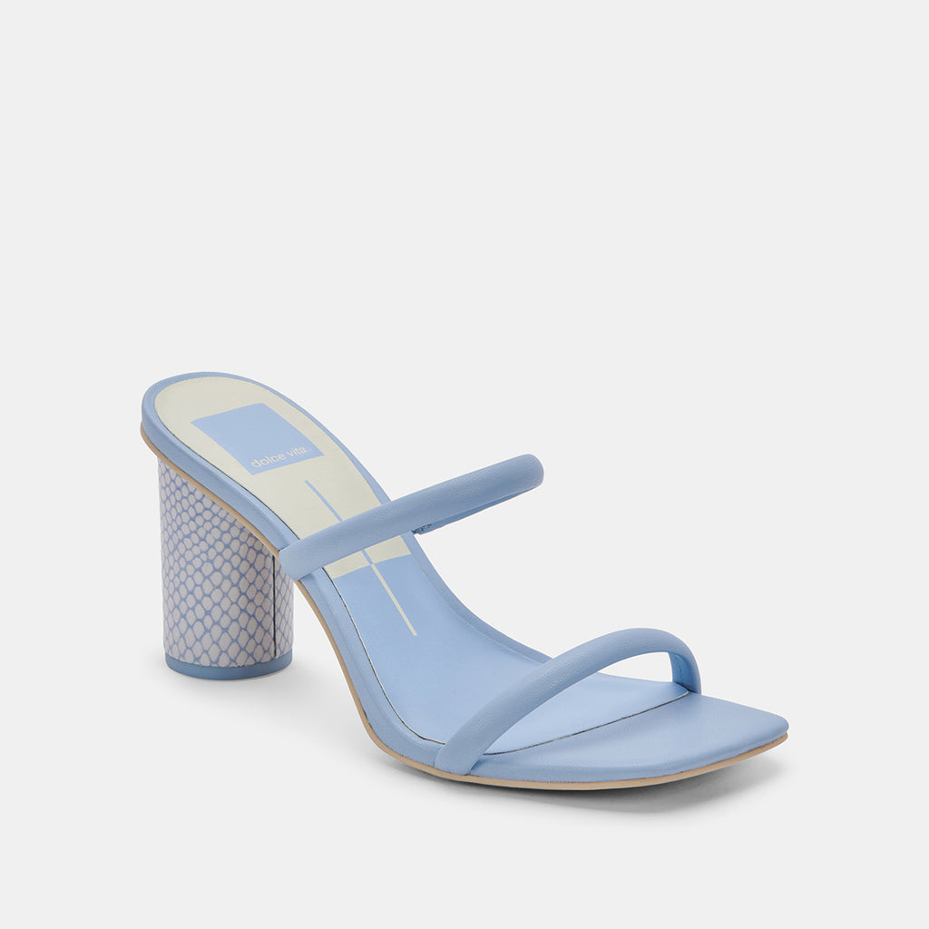Ankle Strap Sandals - Suede Block Heels - Blue Heeled Sandals - Lulus