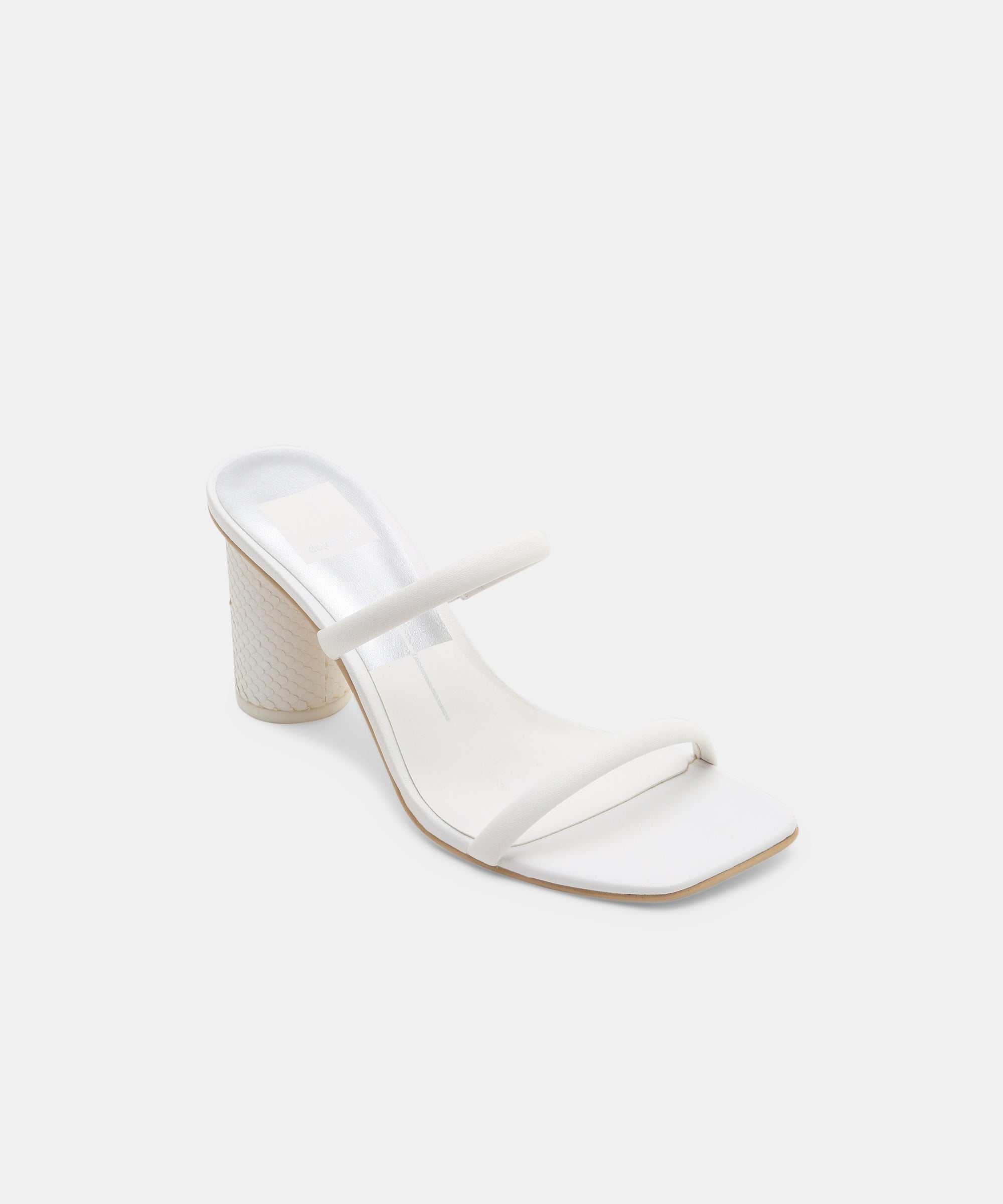 bestå rod regnskyl NOLES Heels White Leather | Women's Chunky Round Heels – Dolce Vita