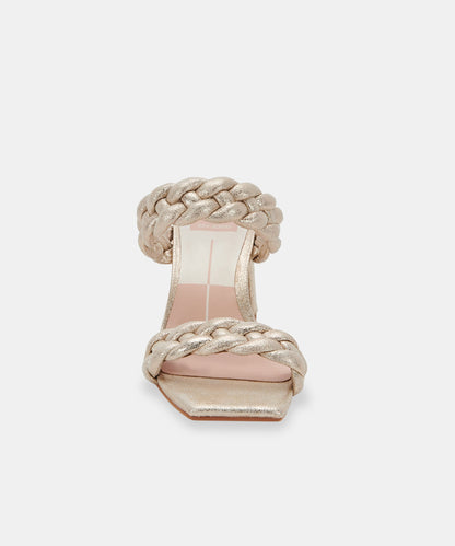PAILY HEELS IN LIGHT GOLD METALLIC STELLA SUEDE -   Dolce Vita