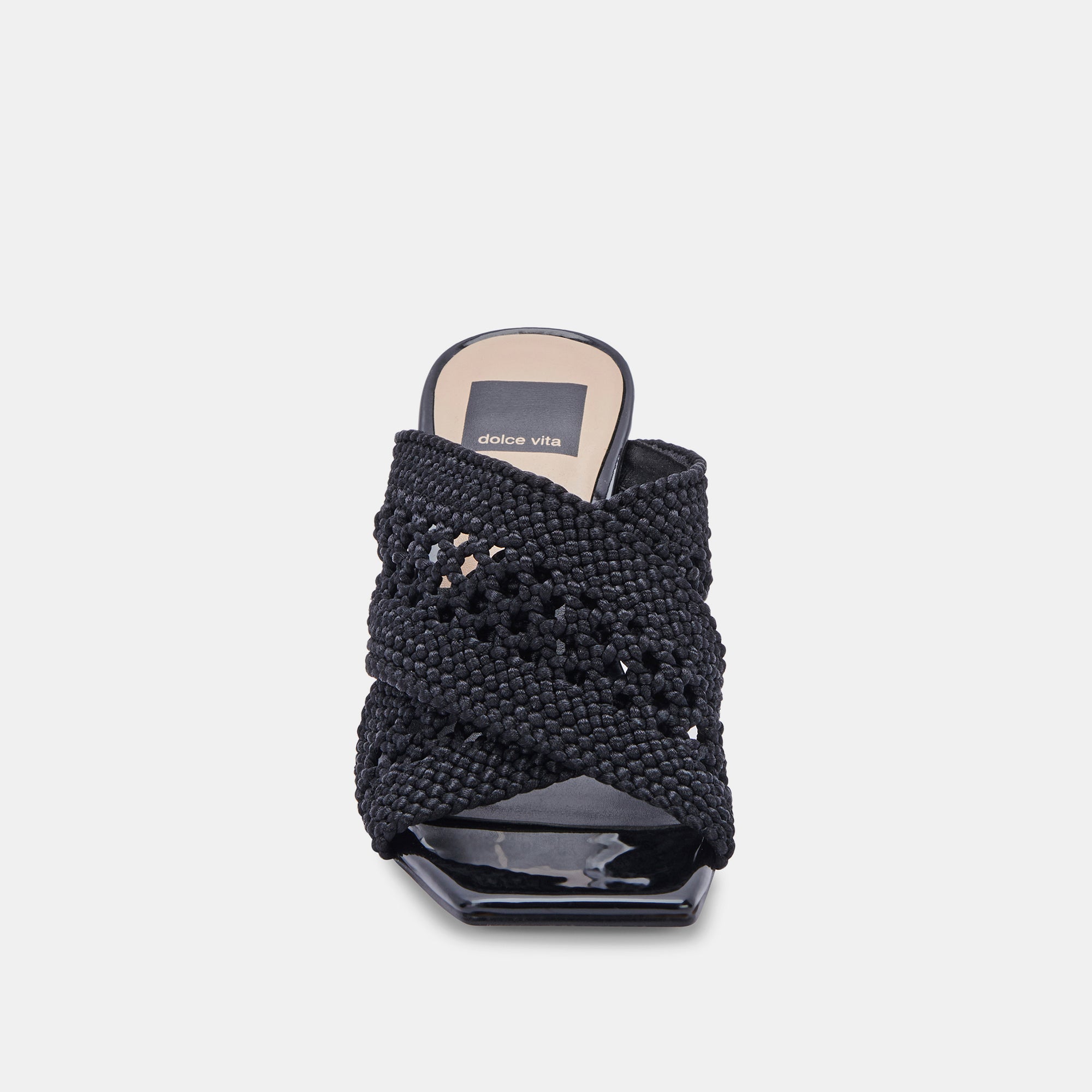 PATCH HEELS BLACK WOVEN