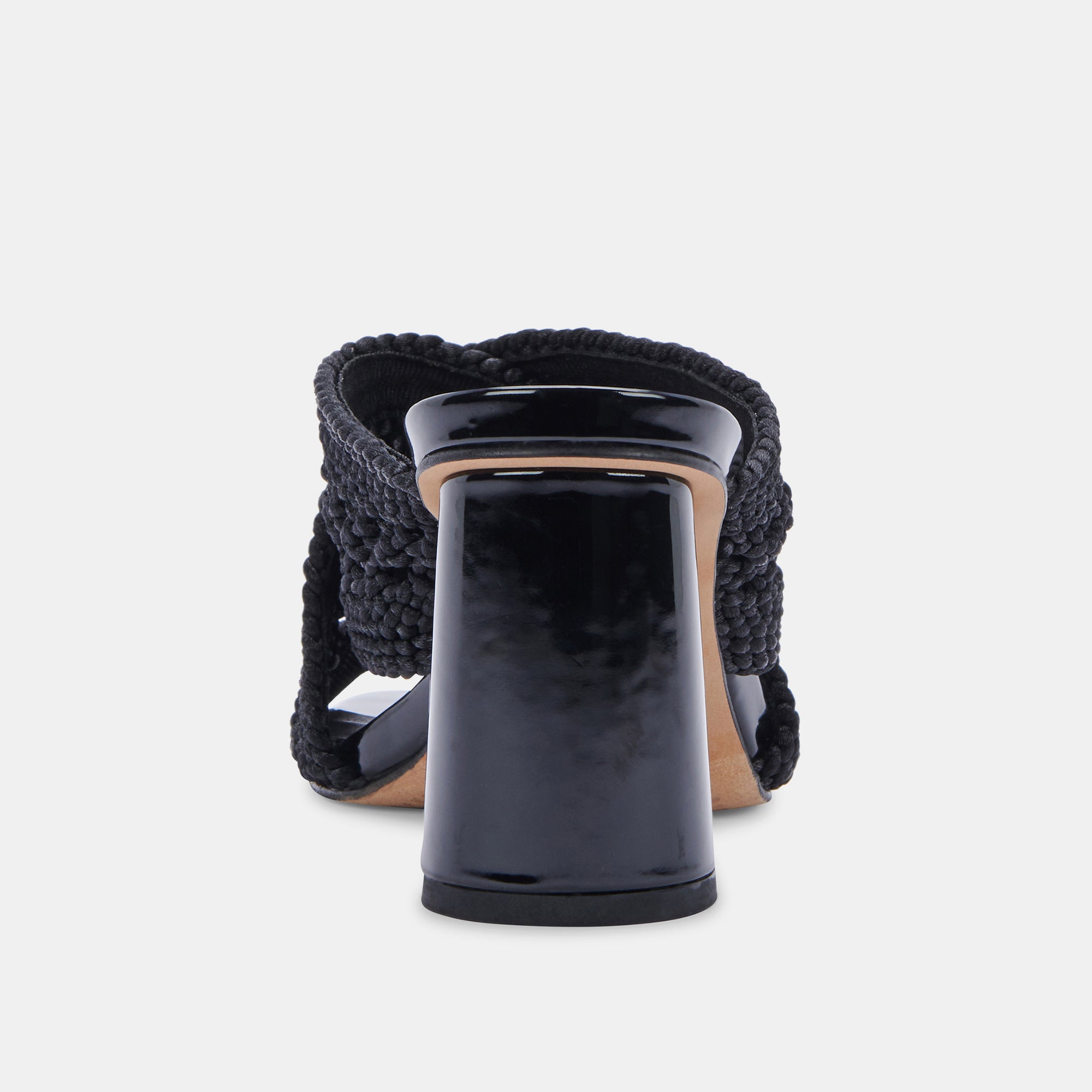 PATCH HEELS BLACK WOVEN