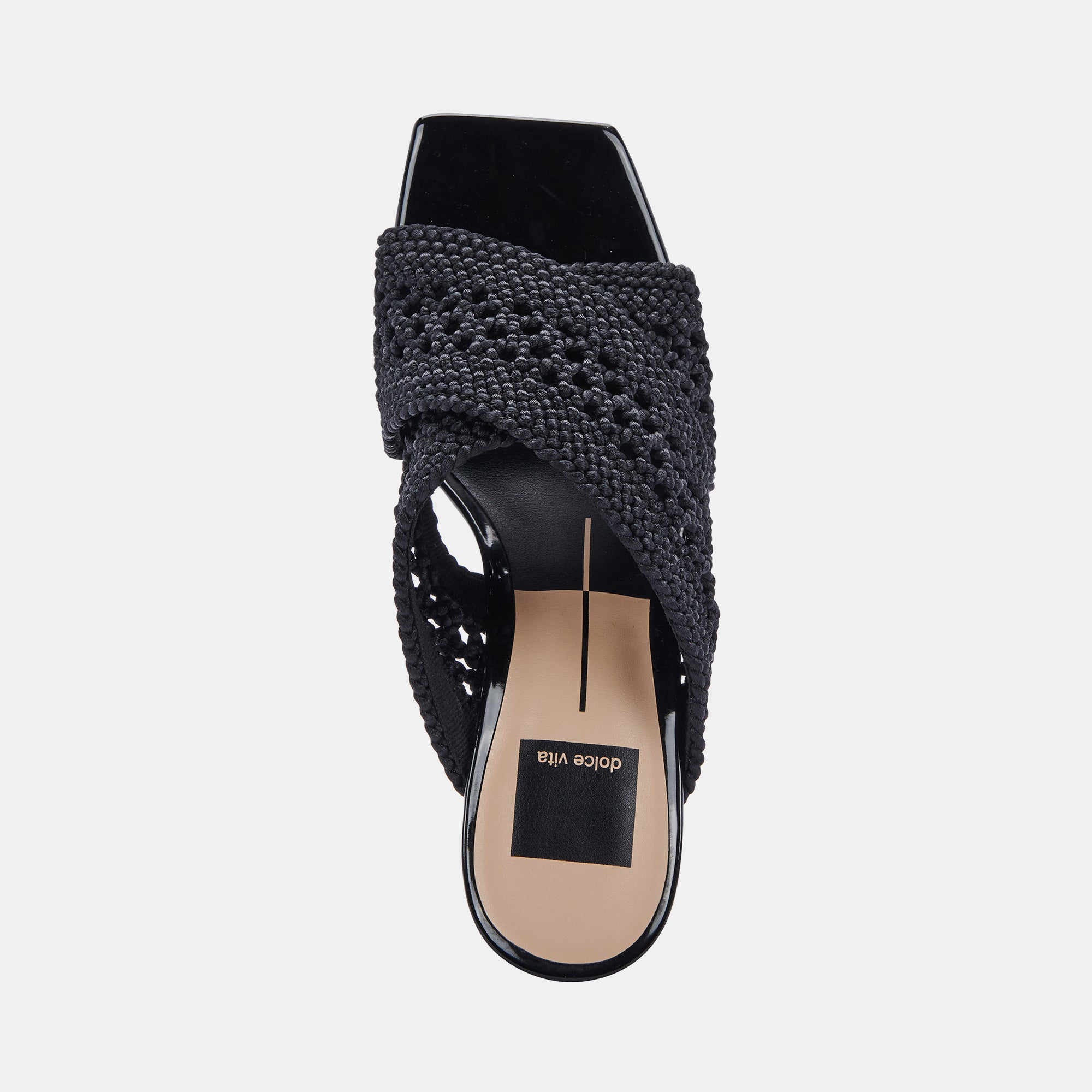PATCH HEELS BLACK WOVEN