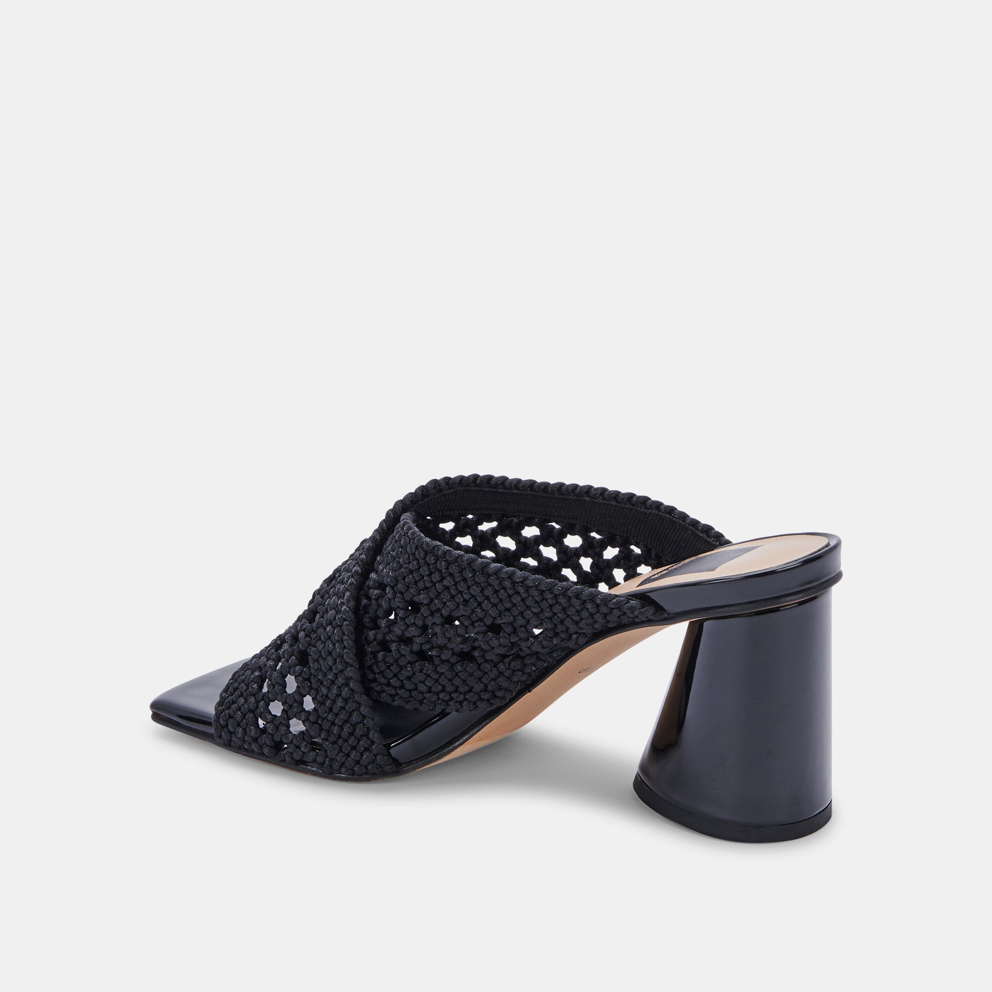 PATCH HEELS BLACK WOVEN
