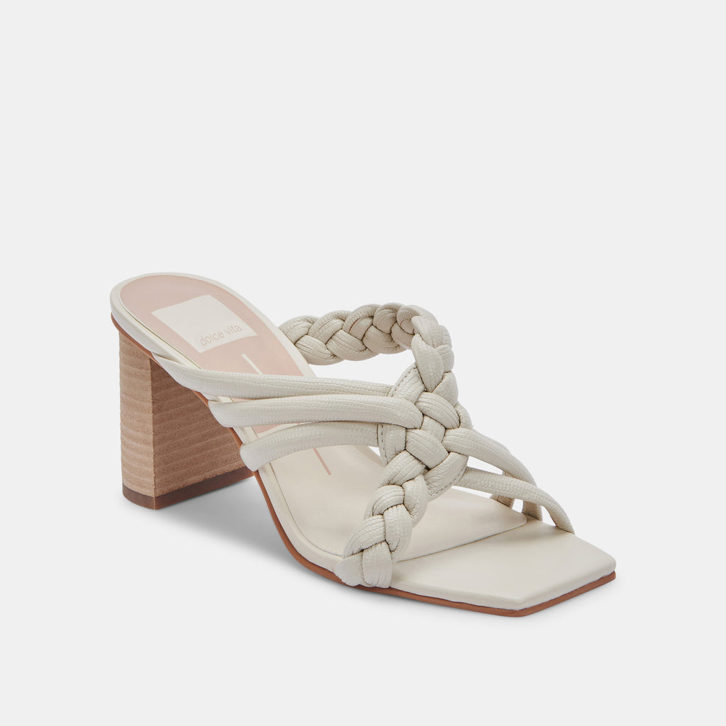 PIPIN HEELS IVORY EMBOSSED LEATHER - image 3