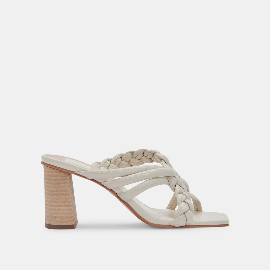 PIPIN HEELS IVORY EMBOSSED LEATHER - image 1