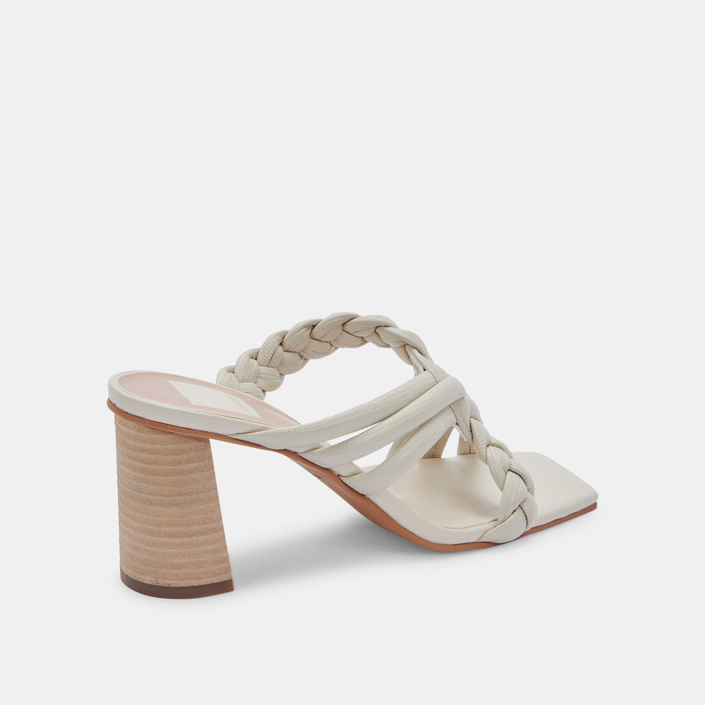 PIPIN HEELS IVORY EMBOSSED LEATHER - image 5