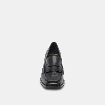 TALIE LOAFERS ONYX EMBOSSED LEATHER - re:vita