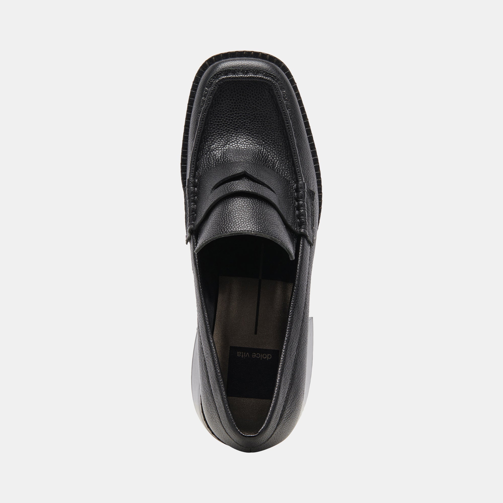 TALIE LOAFERS ONYX EMBOSSED LEATHER - re:vita