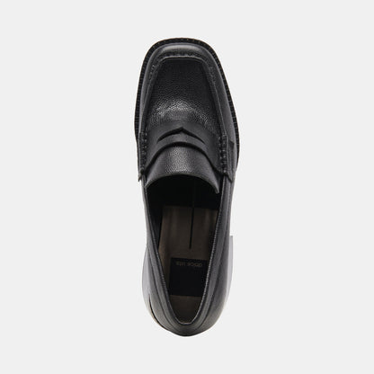 TALIE LOAFERS ONYX EMBOSSED LEATHER - re:vita