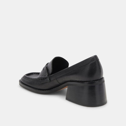TALIE LOAFERS ONYX EMBOSSED LEATHER - re:vita
