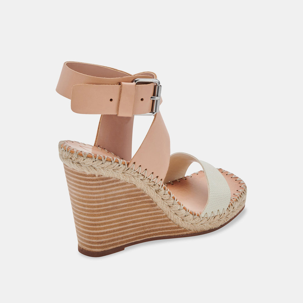 NEZZA WEDGES NATURAL MULTI LEATHER - image 3