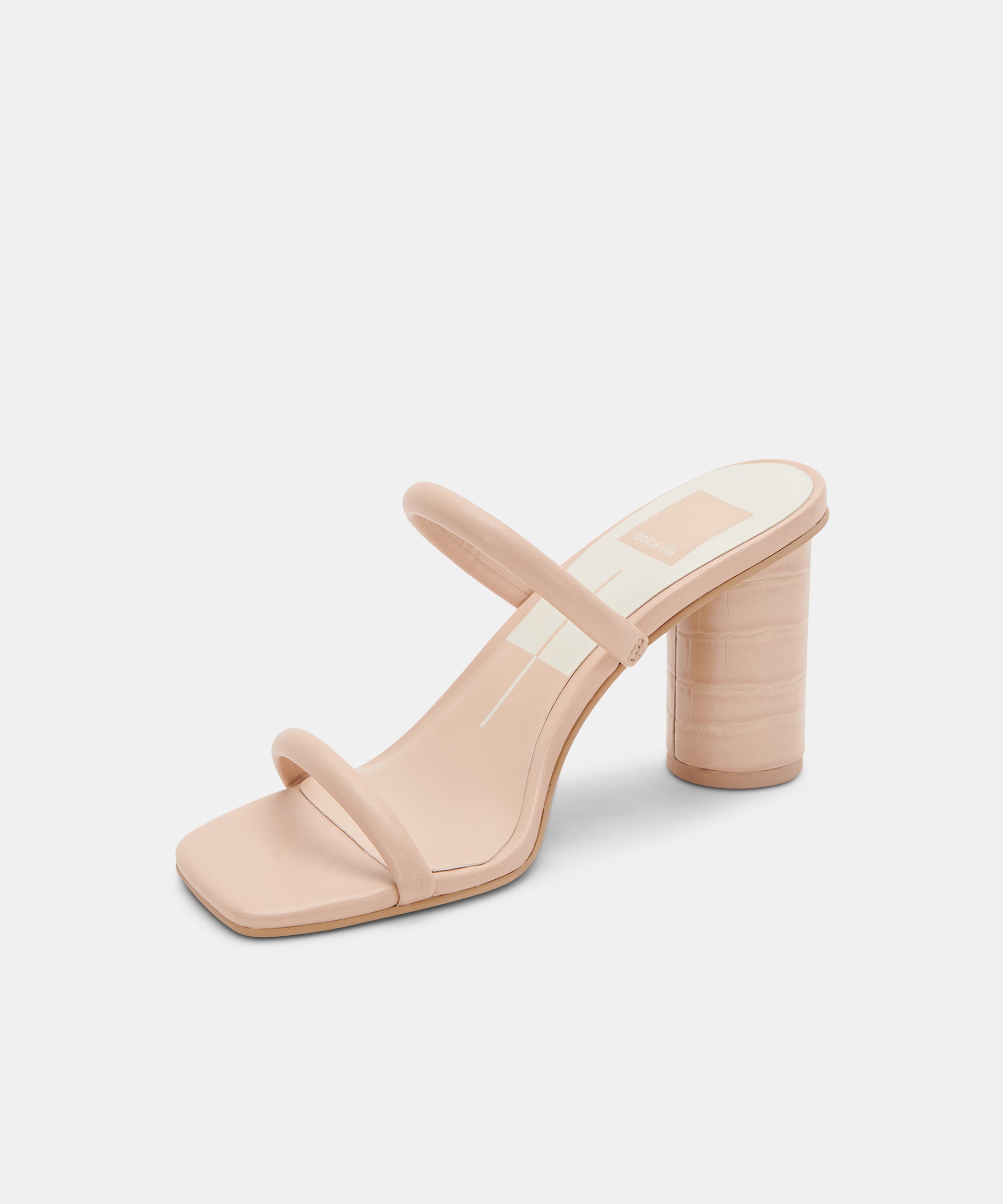 NOLES Heels Cream Stella | Women's Chunky Round Heels – Dolce Vita