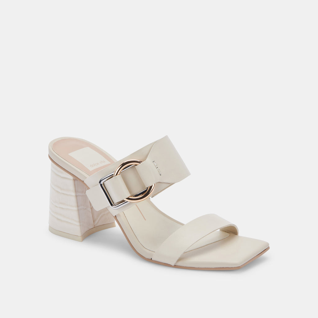 PALYCE HEELS IVORY LEATHER - image 3