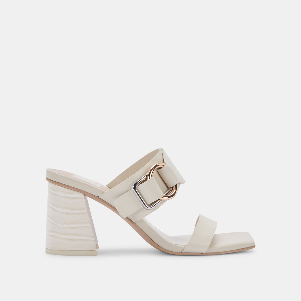 PALYCE HEELS IVORY LEATHER - image 1