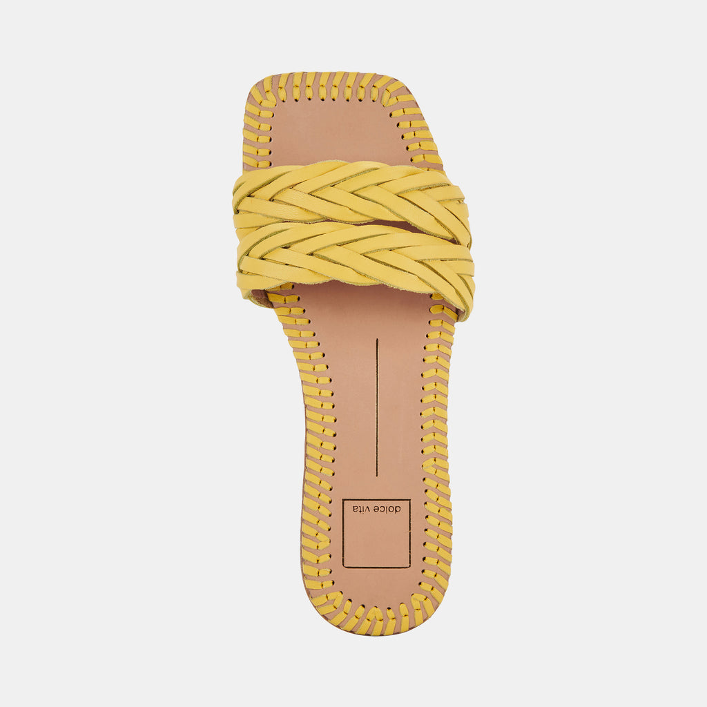 AVANNA SANDALS YELLOW LEATHER - image 8