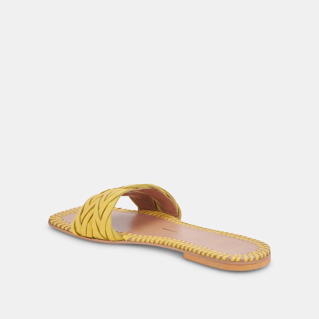 AVANNA SANDALS YELLOW LEATHER - image 5