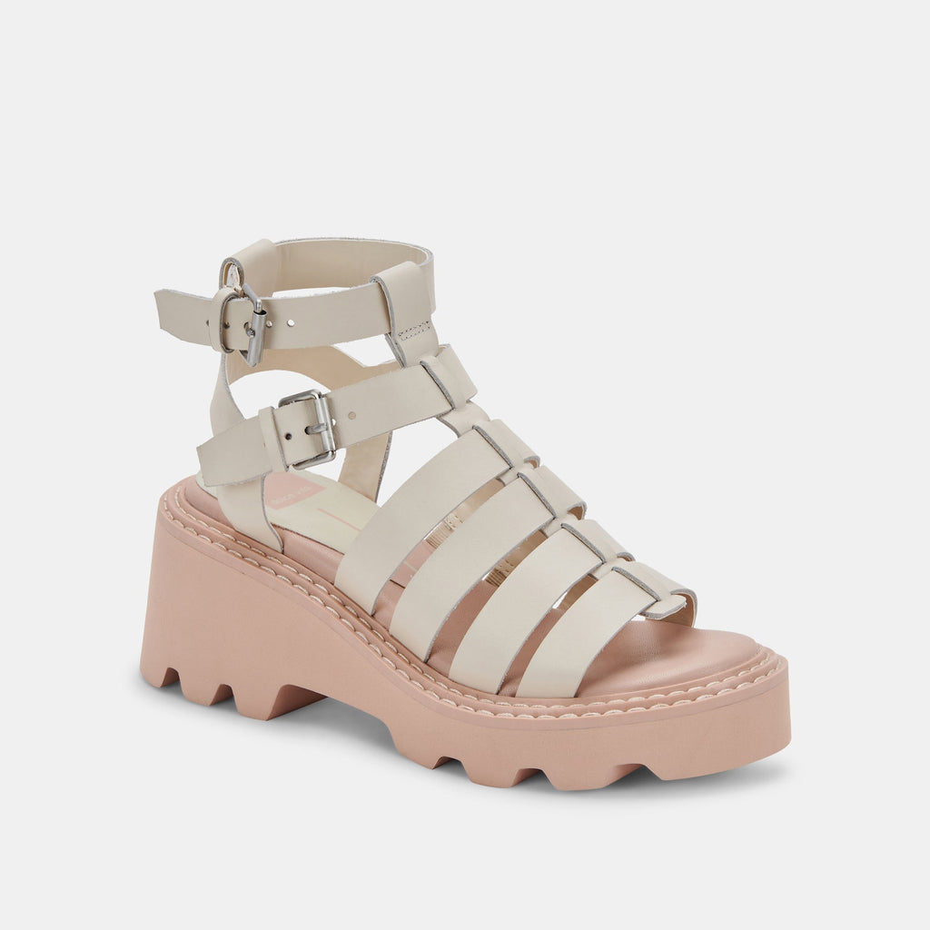 GALORE SANDALS IN IVORY LEATHER -   Dolce Vita - image 3