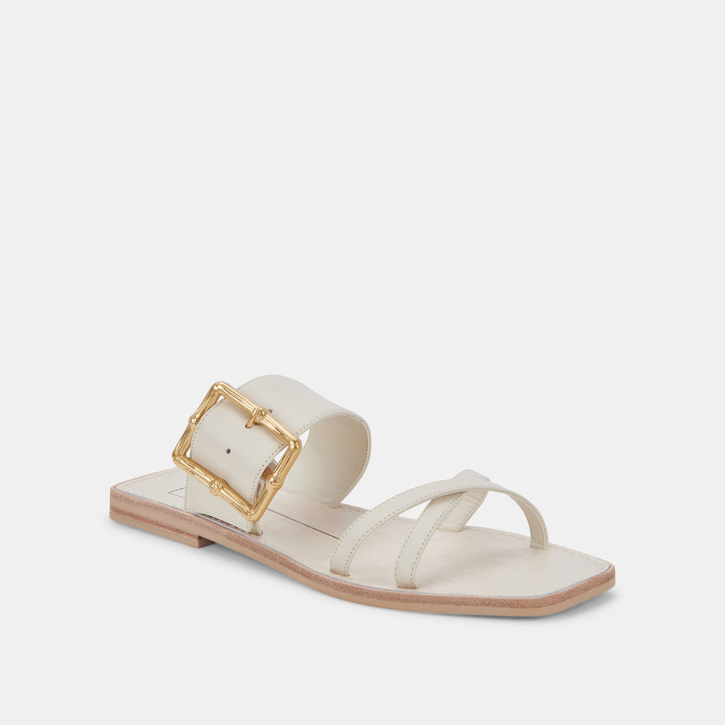 LOWYN SANDALS IVORY LEATHER - image 3