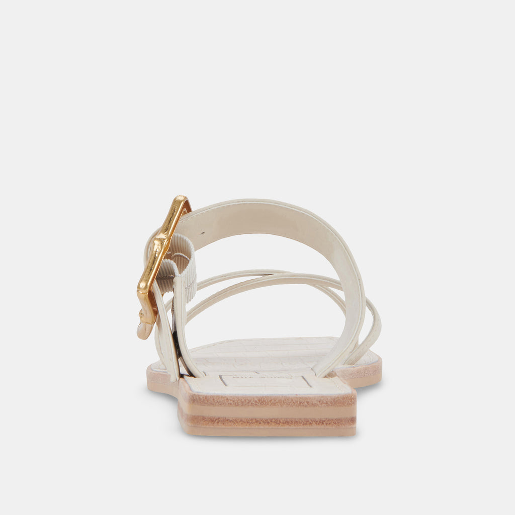 LOWYN SANDALS IVORY LEATHER - image 9