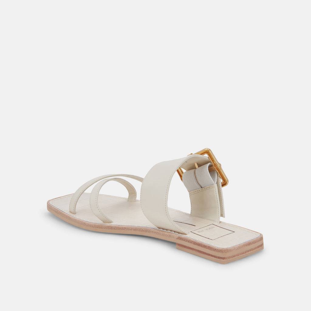 LOWYN SANDALS IVORY LEATHER - image 7